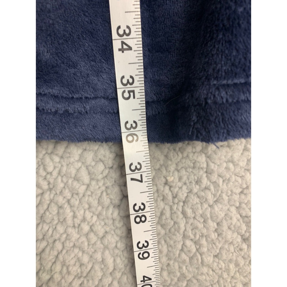 Jaclyn Intimates Plush Fleece Robe Women's Medium Navy Blue NWT Belted - Picture 8 of 9